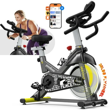 Pooboo Indoor Stationary Exercise bike Cycling Bicycle with LCD Monitor for Indoor Cardio Workout Max Weight 330 Lbs