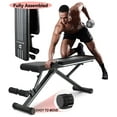 Pooboo Sturdy Foldable Weight Bench Adjustable Incline No ASSEMBLY