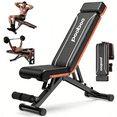 thumbnail image 1 of Pooboo Sturdy Foldable Weight Bench Adjustable Incline Strength Training Bench for Full Body Workout Home Gym 800lbs, 1 of 12