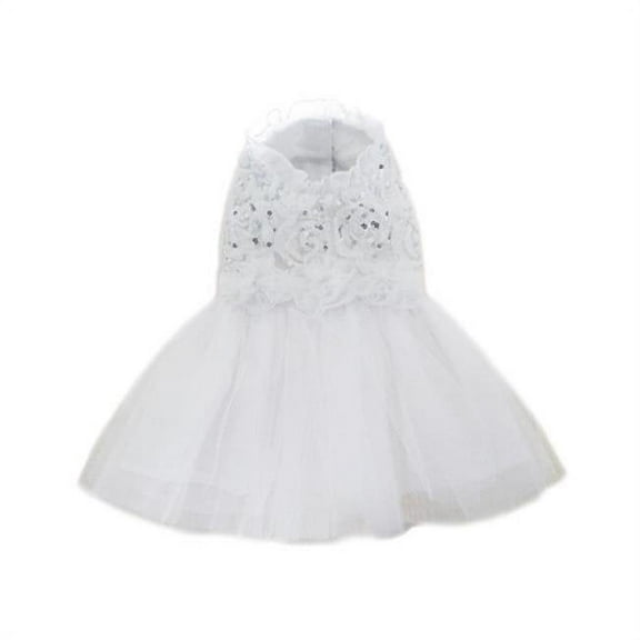 Pooch Outfitters Aurora Wedding Dress - White - Large