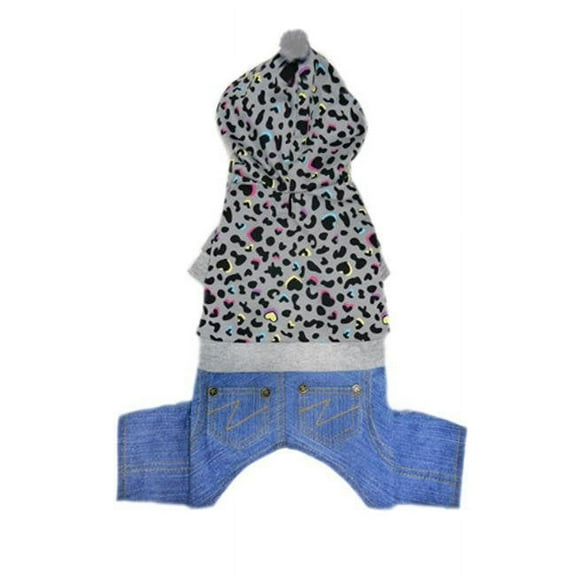 Pooch Outfitters  Brayden Overall - Gray - 2XS