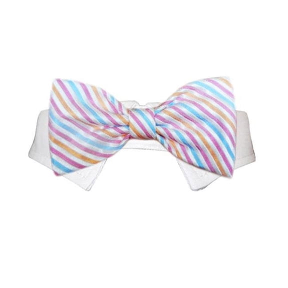Pooch Outfitters Morgan Bow Tie - White - Extra Large