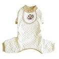 thumbnail image 1 of Pooch Outfitters PMPJ-L Monkey Pajama, Beige - Large, 1 of 6