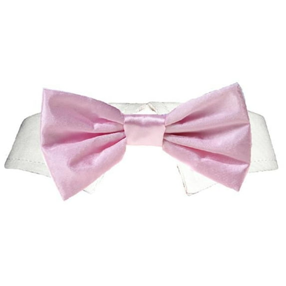 Pooch Outfitters PPBT-XL Pink Satin Bow Tie, Pink - Extra Large