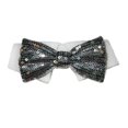 thumbnail image 1 of Pooch Outfitters  Sparky Bow Tie - Silver - Extra Large, 1 of 6