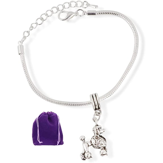 Poodle Bracelet | Jewelry Dog Snake Chain Charm Gift for Women and Men