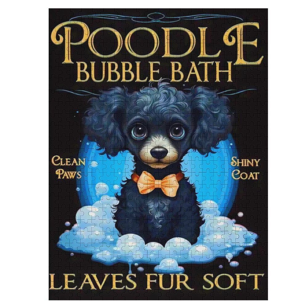 Poodle Bubble Bath Jigsaw Puzzles Adults 500 Piece Family Decoration