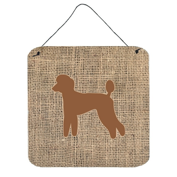 Poodle Burlap and Brown BB1114 Wall or Door Hanging Prints