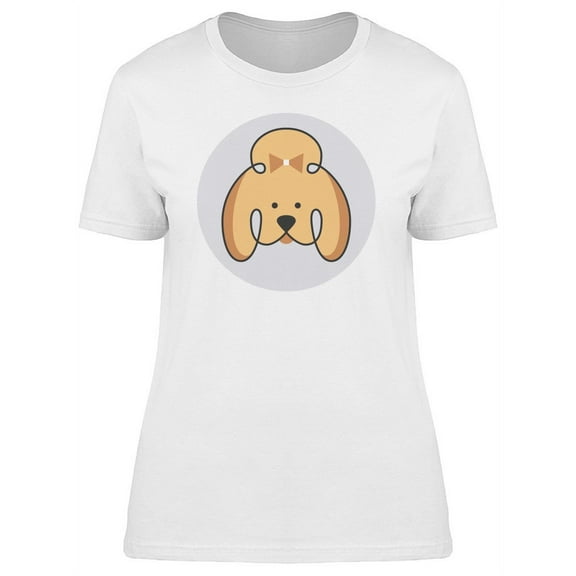 Poodle Cartoon Head T-Shirt Women -Image by Shutterstock, Female Medium