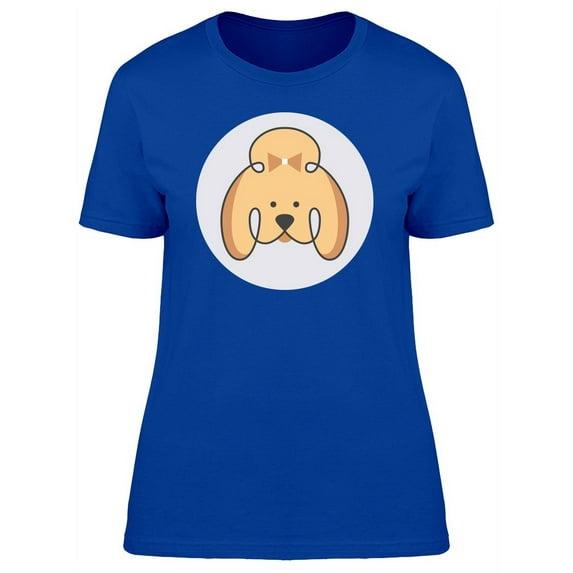 Poodle Cartoon Head T-Shirt Women -Image by Shutterstock, Female x-Large