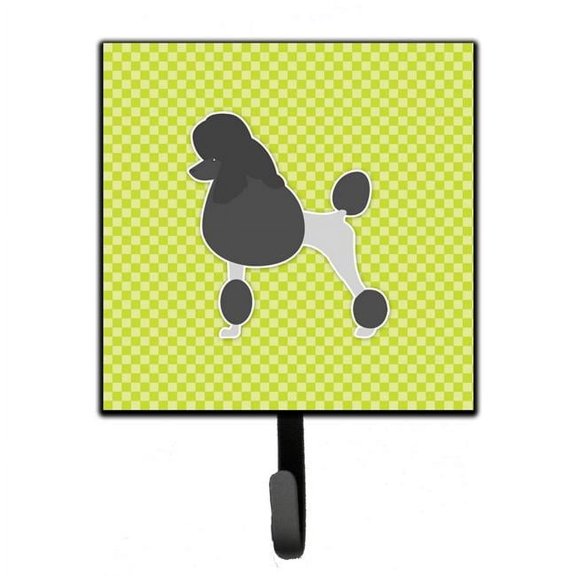Poodle Checkerboard Green Leash or Key Holder