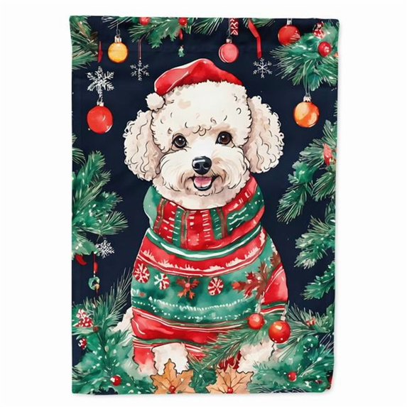 Poodle Christmas Garden Flag 11.25 in x 15.5 in