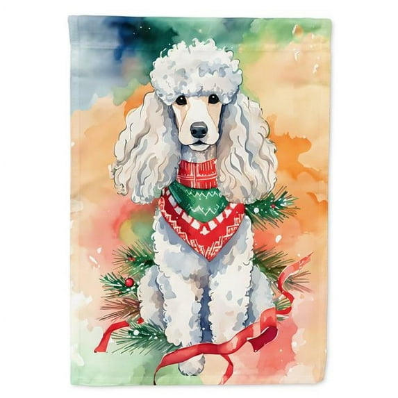 Poodle Christmas Garden Flag 11.25 in x 15.5 in