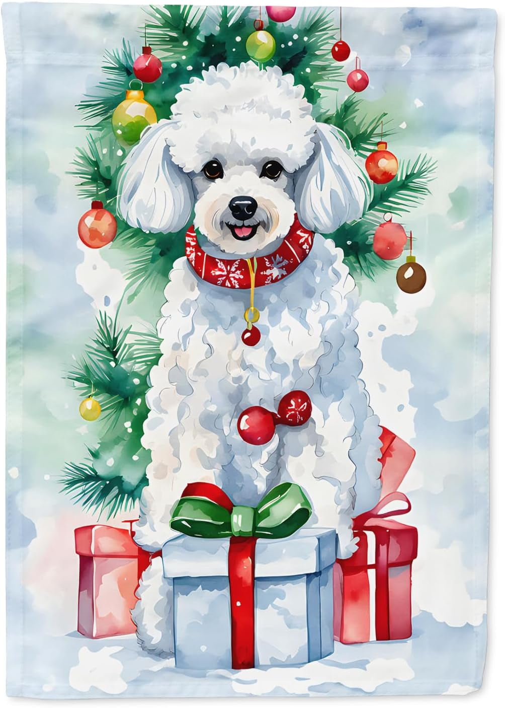 Poodle Christmas Garden Flag Mailbox Flag Decorative Yard Flag Banner ...
