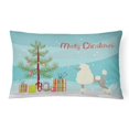thumbnail image 1 of Poodle Christmas Tree Canvas Fabric Decorative Pillow, 1 of 1