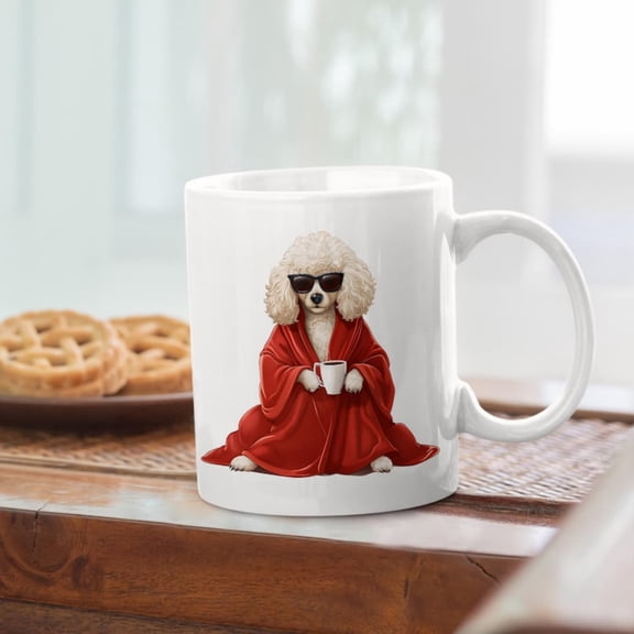Poodle Coffee , Funny Poodle Cups, Adorable Poodle Mug, Charming Dog Lover Cup, Perfect Gift Dog Lovers, Poodle Art , Office Mug.