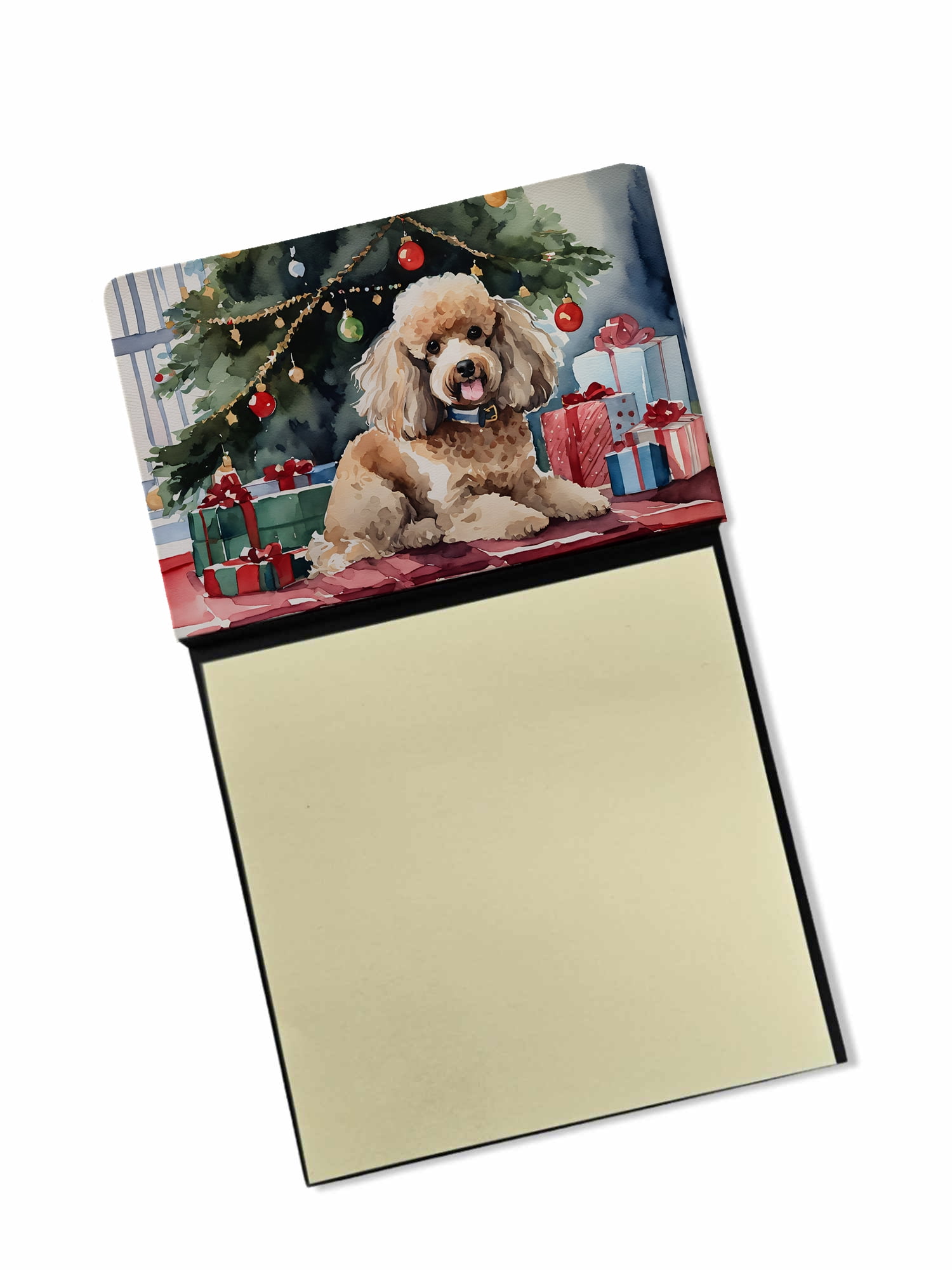 Poodle Cozy Christmas Sticky Note Holder 3.25 in x 5.25 in
