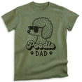 thumbnail image 1 of Poodle Dad T-shirt, Unisex Men's Shirt, Standard Poodle Owner, Best Dog Dad Gift, Heather Military Green, XX-Large, 1 of 6