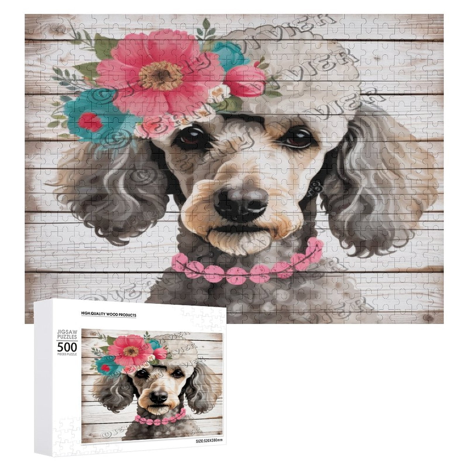 Poodle Dog 500 Piece Jigsaw Puzzle for Adults,500 pc Large Piece Jigsaw ...