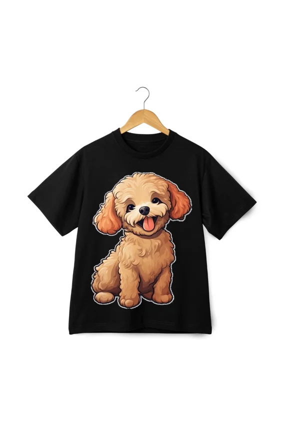 Poodle Dog Cute Puppy Cartoon Pet Lover AnimalStyle Unisex T-Shirt ,up to size 5XL