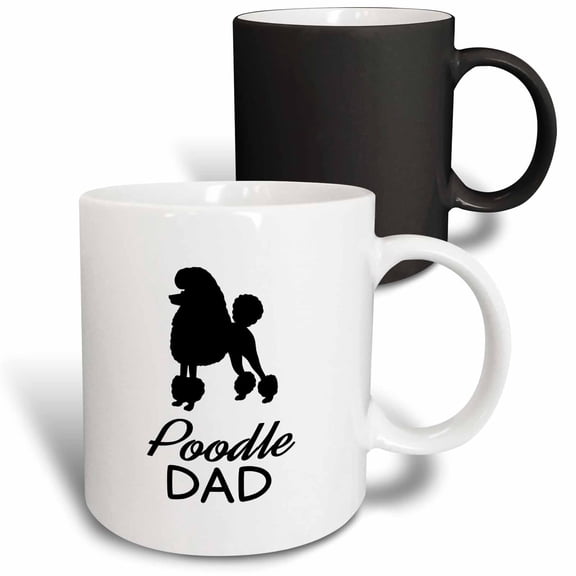 3drose, Poodle Dog Dad, 11oz Magic Transforming Mug