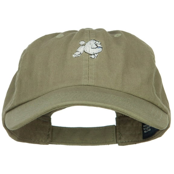 Poodle Dog Embroidered Low Cap - Olive OSFM