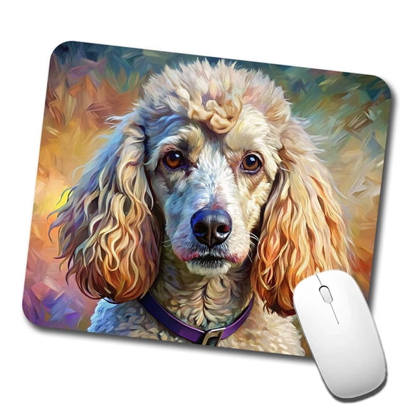 Poodle Dog Expressionism Art Mouse Pad Low Profile Gaming Mat