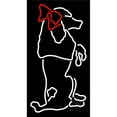 thumbnail image 1 of Poodle Dog Logo Clear Backing Neon Sign - Red & White - 37 in. Tall x 20 in. Wide, 1 of 1