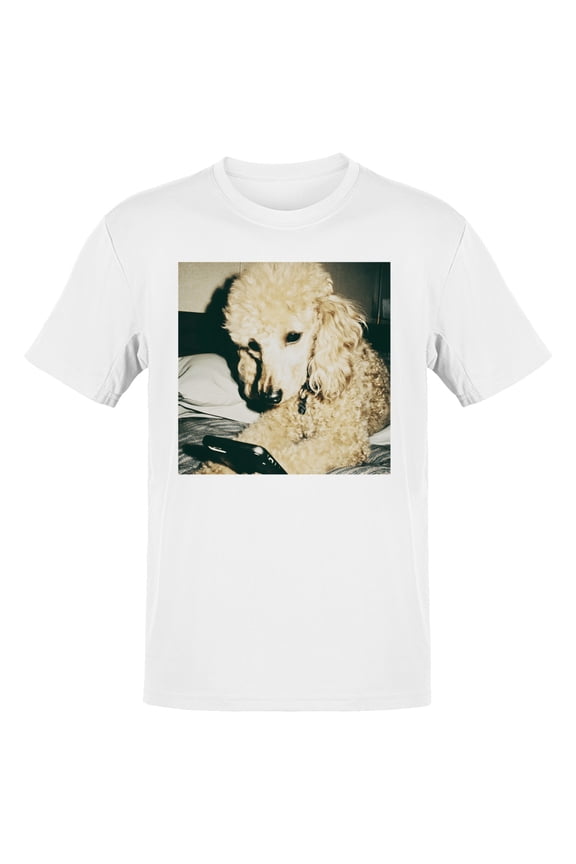 Poodle Dog Weird Animal Meme Men's White T-shirt