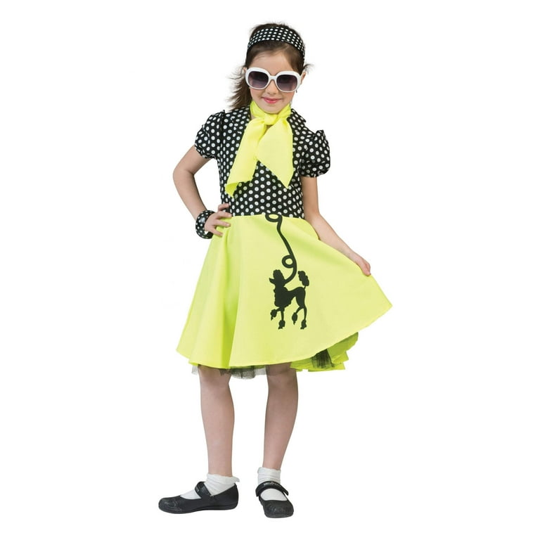 Poodle Dress Yellow with Black Medium Childrens Costume Female Poodle Dress Yellow with Black Medium Childrens Costume Female