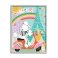 thumbnail image 1 of Stupell Industries Poodle Driving Moped Bonjour Eifel Tower,16 x 20,Designed by Arrolynn Weiderhold, 1 of 7