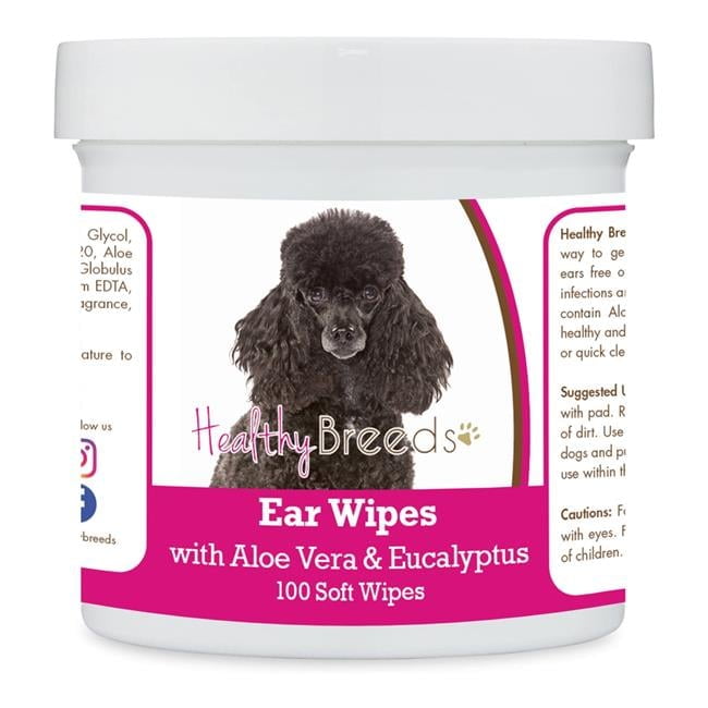 Poodle Ear Cleaning Wipes with Aloe & Eucalyptus for Dogs - 100 Count