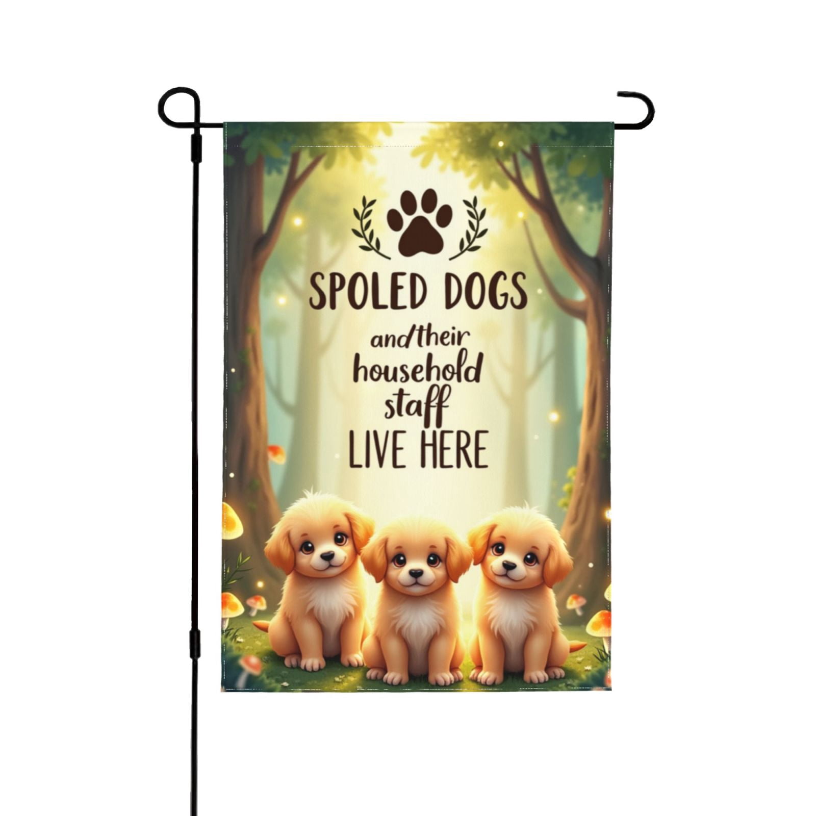 LHMUYU Gartenflagge – 'Our Dogs Have No Respect For Personal Space', Doppelseitig, 30,5 X 45,7 Cm, Polyester