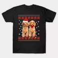 thumbnail image 1 of Poodle Holiday Lights Reindeer Look Cute Festive Dog Lover Unisex T-Shirt, up to size 5XL, 1 of 2