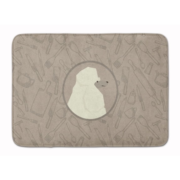 Poodle In the Kitchen Machine Washable Memory Foam Mat