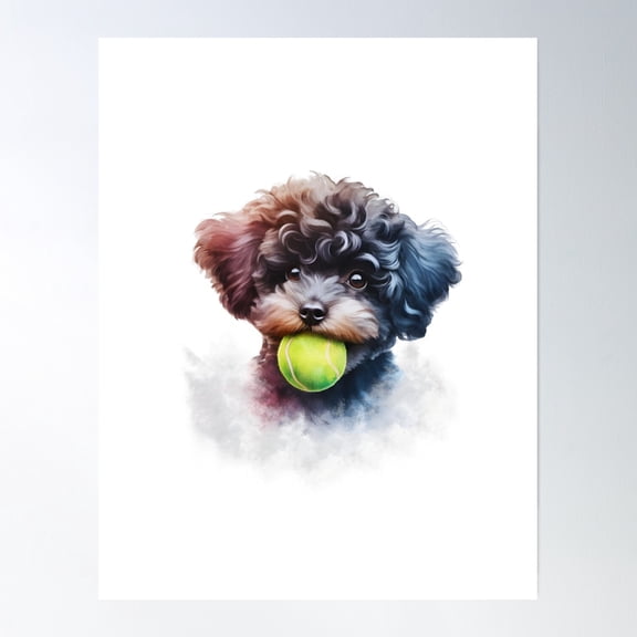 Poodle Mini Toy! Poster Wall Art, Modern Wall Decor, 24x36 UNFRAMED