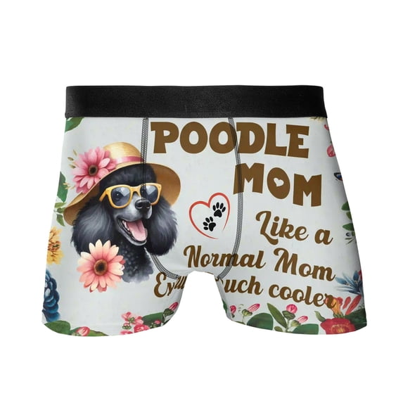 Poodle Mom Like a Normal Mom Except Much Cooler Happy Mother's Day All Over Print Boxer Briefs Underwear for Men Dad Poodles Dog Lover Gifts Idea - 02004