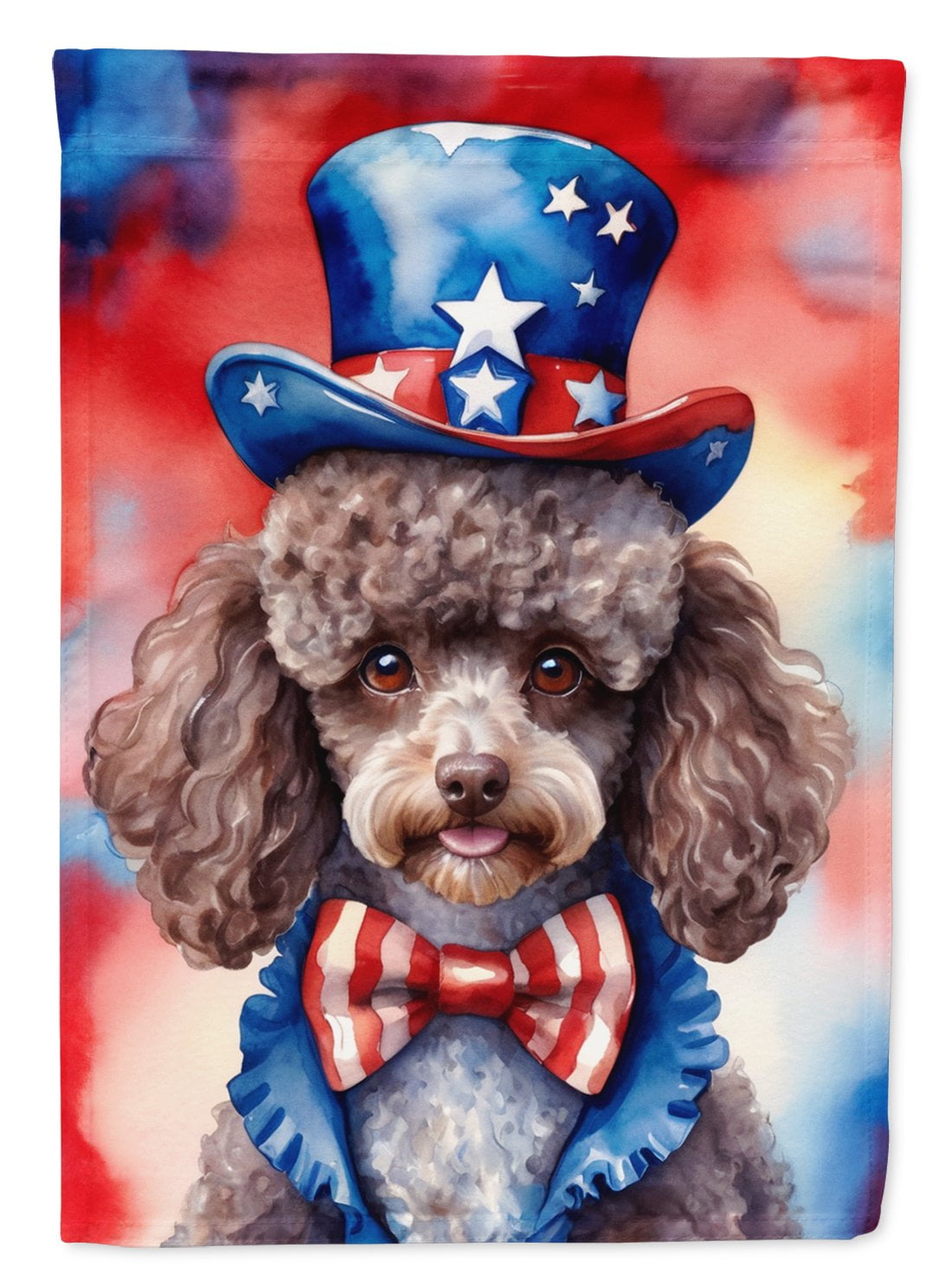 Poodle Patriotic Garden Flag 11.25 in x 15.5 in