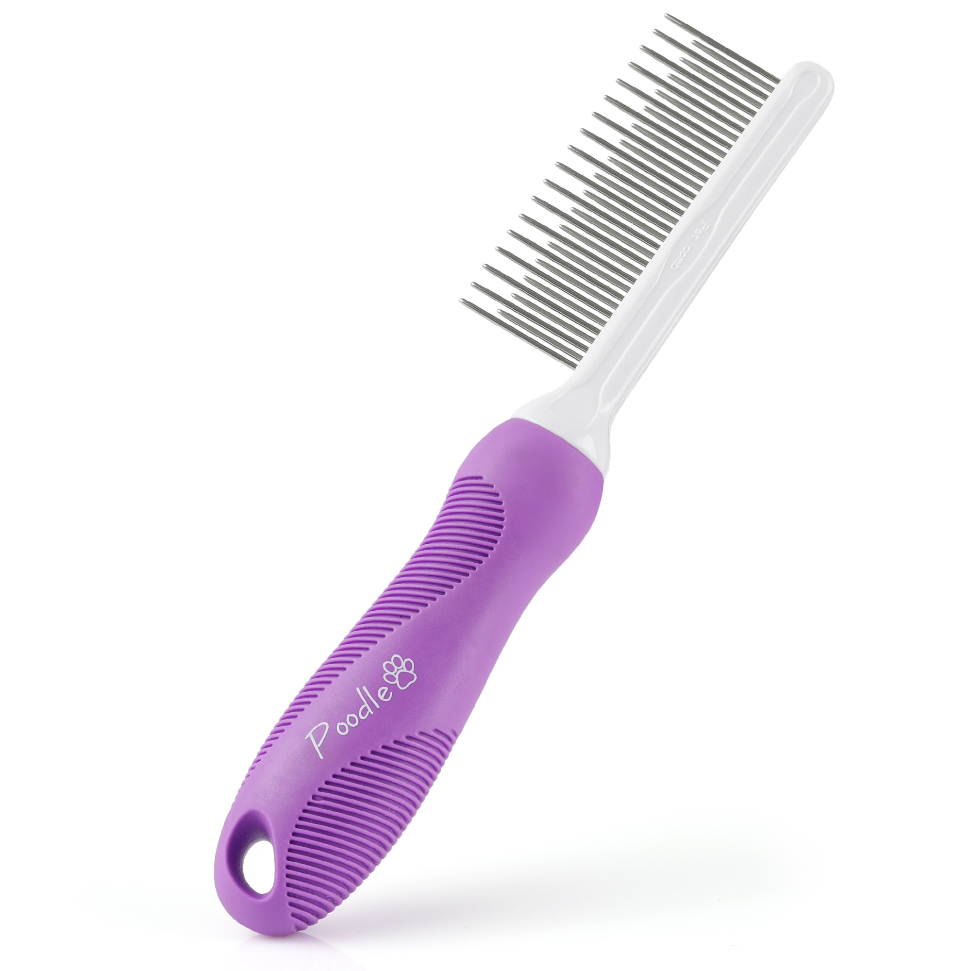 Poodle Pet 2-in-1 Stainless Steel Detangler Comb Cat & Dog Grooming Brush - image 1 of 9