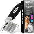 thumbnail image 1 of Poodle Pet Dematting Fur Rake Comb Brush Tool - Dog and Cat Comb with Long 2.5 Inches Steel Safety Blades for Detangling Matted or Knotted Undercoat Hair (Pink), 1 of 1