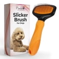thumbnail image 1 of Poodle Pet Slicker Brush for Dogs, Cats, Rabbits - Dog Slicker Brush for Matted/Loose Hair, Fur, Knot - Doodle Brush for Dogs Short Hair & Long Hair - Dog Brush for Goldendoodle Grooming (Orange), 1 of 1