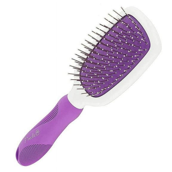 Poodle Pet Stainless Steel Bristle Brush, Pet Grooming Brush for Dogs & Cats