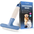 thumbnail image 1 of Poodle Pet Stainless Steel Dog Dematting Comb Undercoat Rake Grooming Brush (Blue), 1 of 1