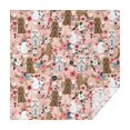 thumbnail image 1 of Poodle and Pioneer Flower Square Tablecloth,Waterproof Square Table Cover,Wipeable Spillproof Washable Table Cover for Home Kitchen Party Decor 42"X42"(107x107cm), 1 of 6
