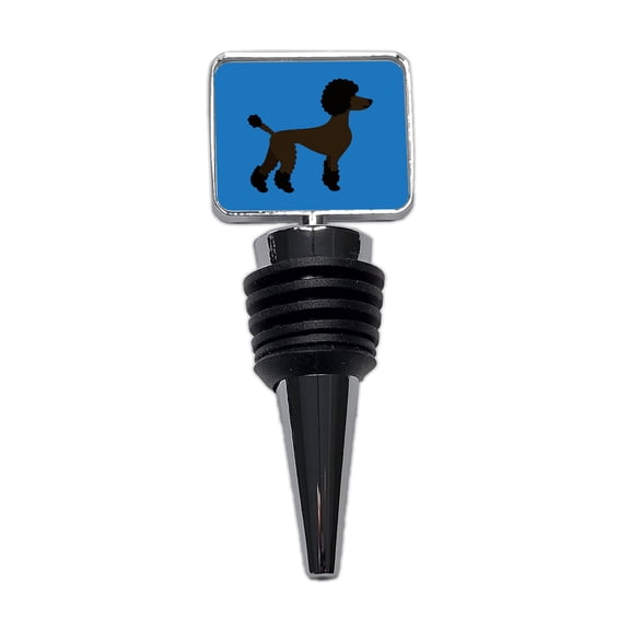 Poodle Silhouette Profile Dog Wine Bottle Stopper Cap Plug
