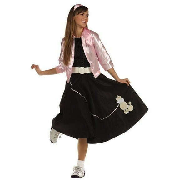 Poodle Skirt Teen Costume - Black