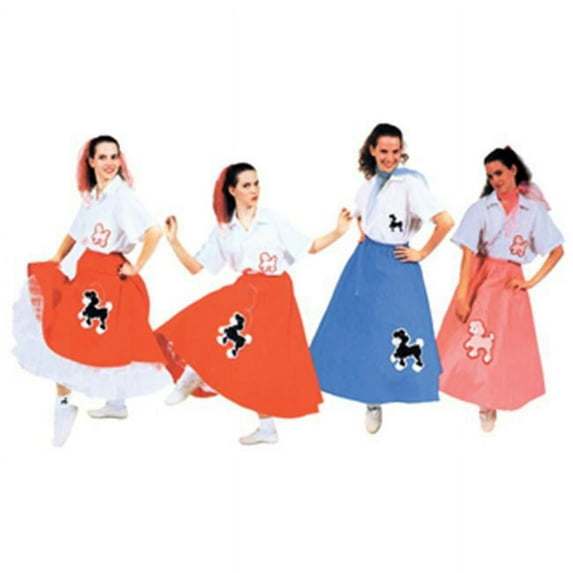 Poodle Skirt Turq 1 Size Adult