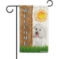 thumbnail image 1 of Poodle Spring Summer Welcome Garden Flag Dog Hides Behind a Tree Sun Outside Yard Decor Flag Banner 12.5X18 Inch Double Side Style 2, 1 of 6