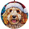 thumbnail image 1 of Poodle Stained Glass Ornaments, Poodle Ornament,Poodle Christmas Tree Ornament, Poodle Xmas Decorations IPU2CT, 1 of 5