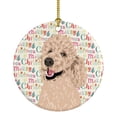 thumbnail image 1 of Poodle Standard Cafe Au Lait Christmas Ceramic Ornament 2.8 in x 2.8 in, 1 of 3